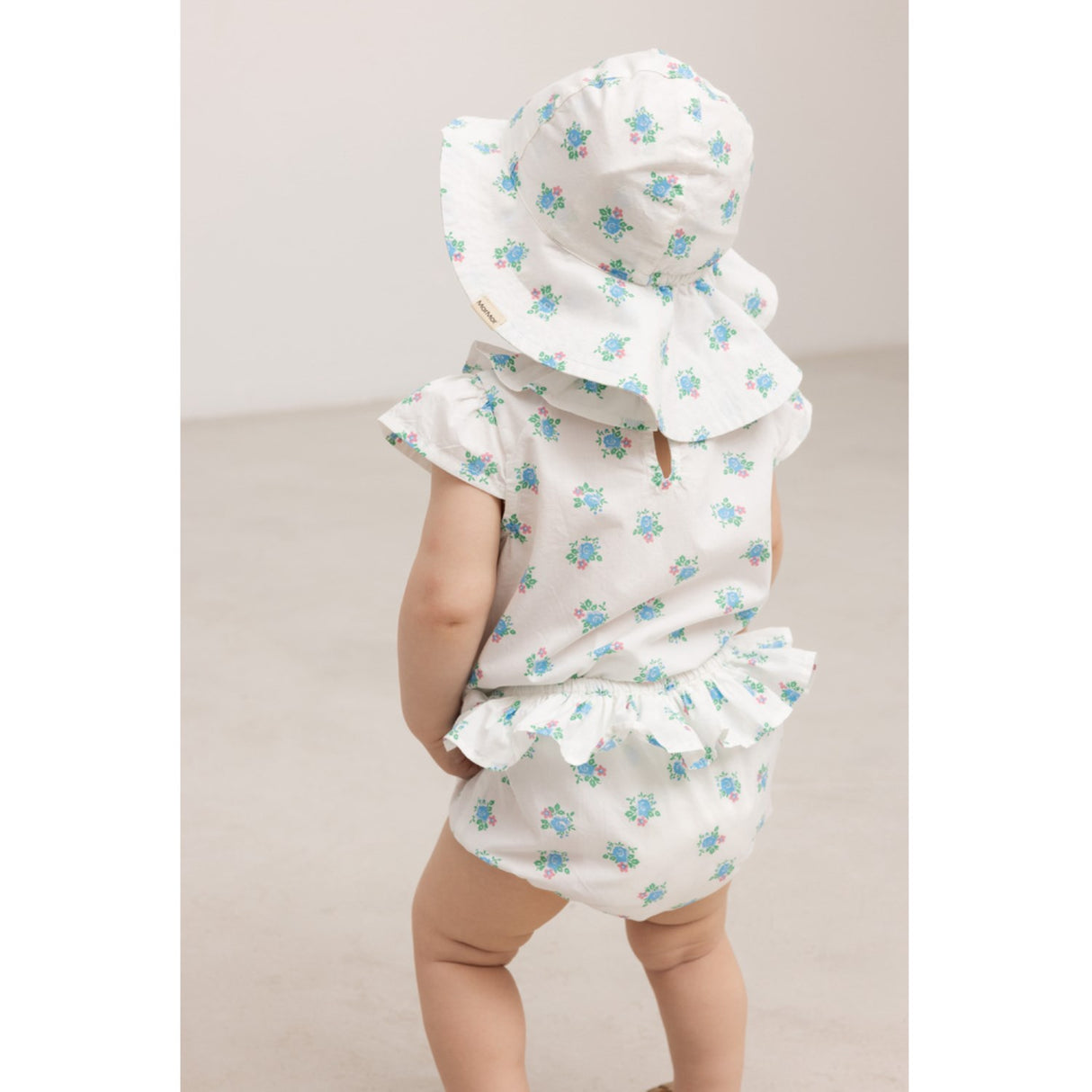 MarMar Poplin Summer Bouquet Alba Baby Long Summer Hat