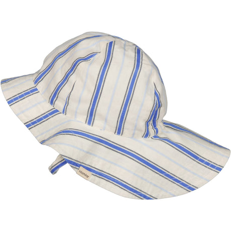 MarMar Cotton Stripes Chambray Stripe Alba Baby Long Summer Hat