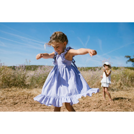 MarMar Fine Cotton Navy Stripe Danita Frill Dress