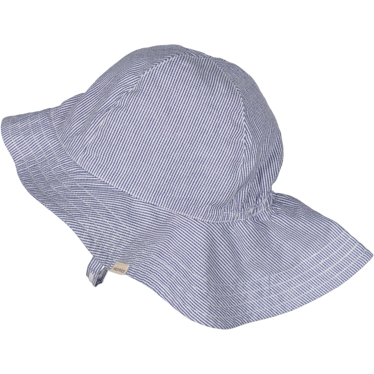 MarMar Fine Cotton Navy Stripe Alba Baby Long Summer Hat