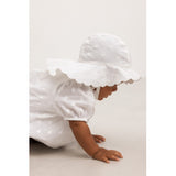 MarMar Dobby Dots Gentle White Alba Baby Long Summer Hat