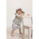 MarMar Cotton Stripes Chambray Stripe Alba Baby Long Summer Hat