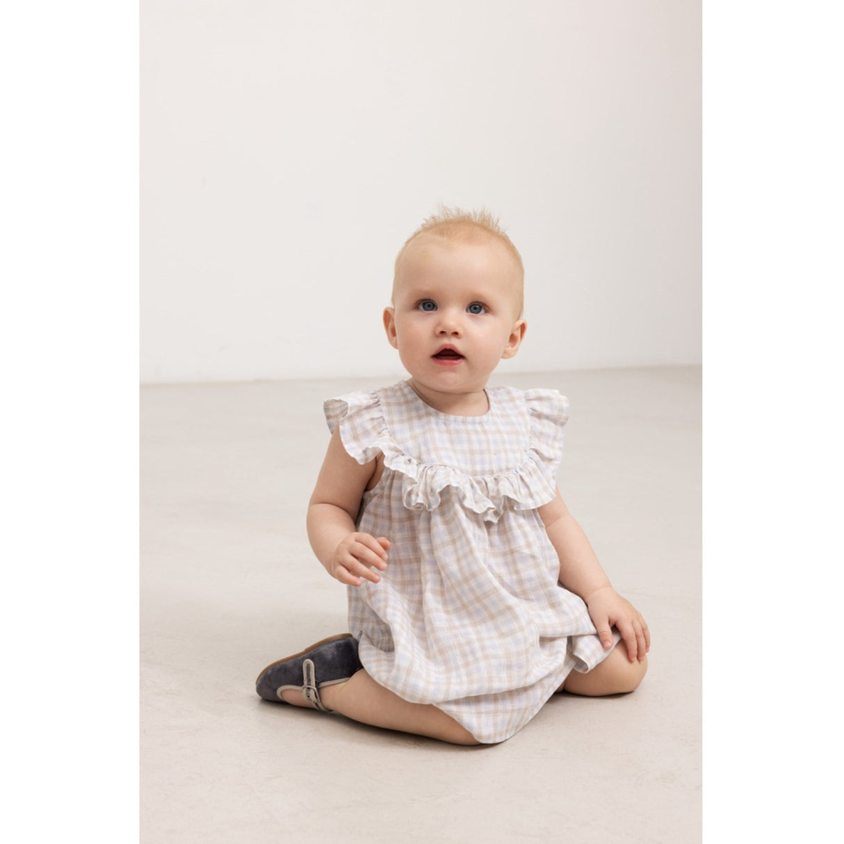 MarMar Fine Linen Summer Check Drine SS Dress