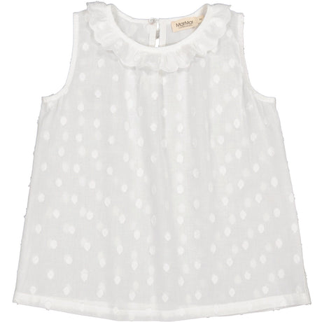 MarMar Dobby Dots Gentle White Talsa Top