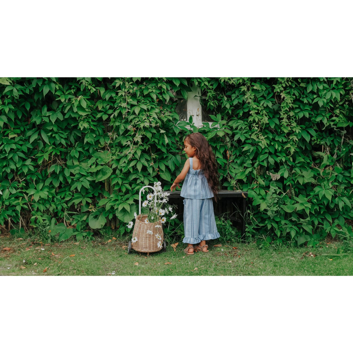 Fliink Navy Amie Ruffle Pants