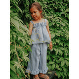 Fliink Navy Amie Ruffle Pants