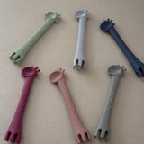 Tiny Tot Grey Beginner Spoon Silicone