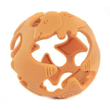 Tiny Tot Ocher Silicone Ball Dino