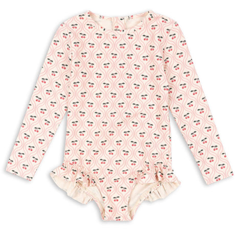 Konges Sløjd Cherry Pink Motif Merle Ls Swimsuit Grs