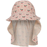 Konges Sløjd Cherry Pink Motif Merle Frill Sun hat Grs