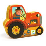 Djeco Silhuetpuslespil, Traktor - 16 Brikker