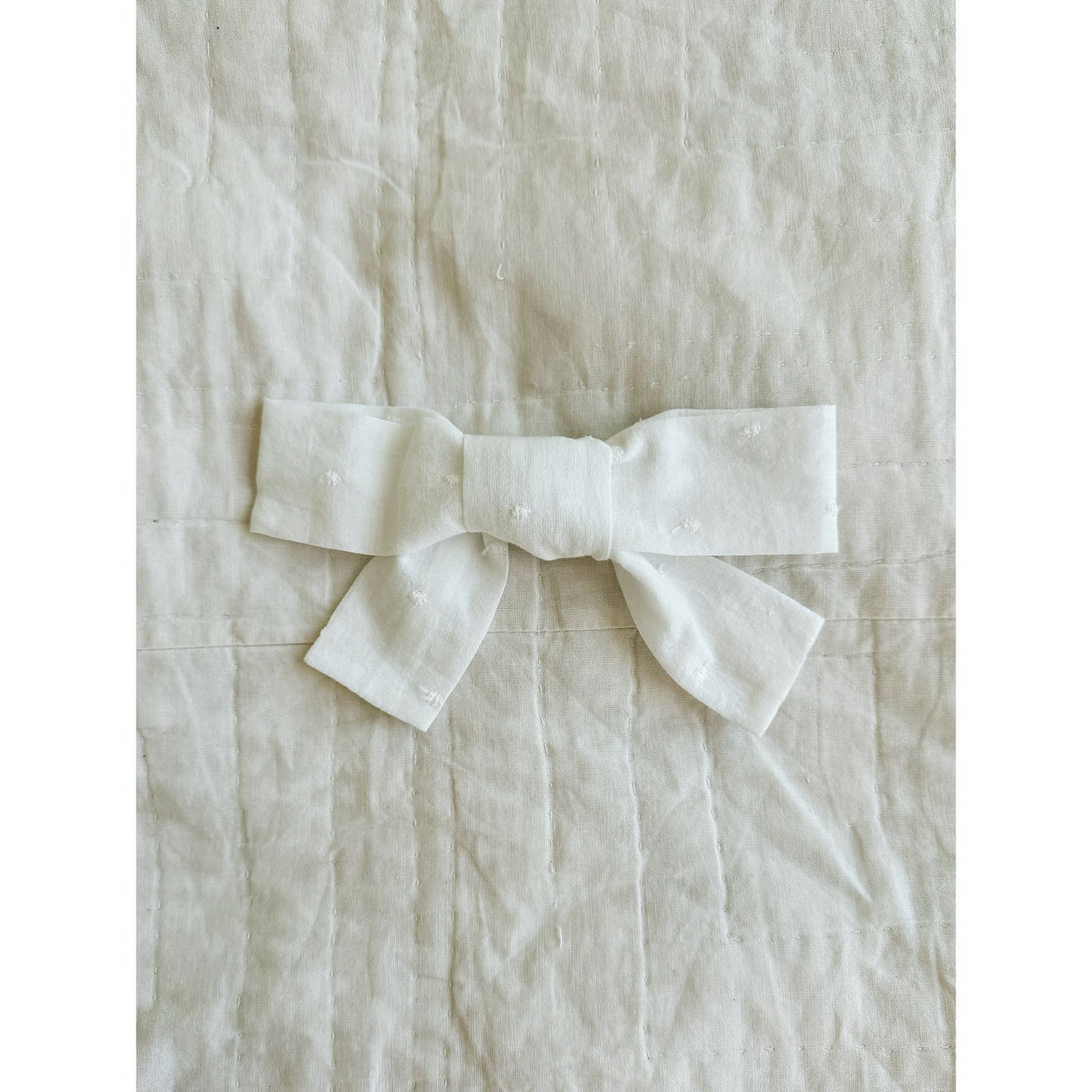 Lalaby Big Hair Bow - White Dot