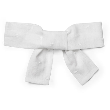 Lalaby Big Hair Bow - White Dot