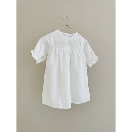 Lalaby Lilibeth Dress (Baby) - White Dot