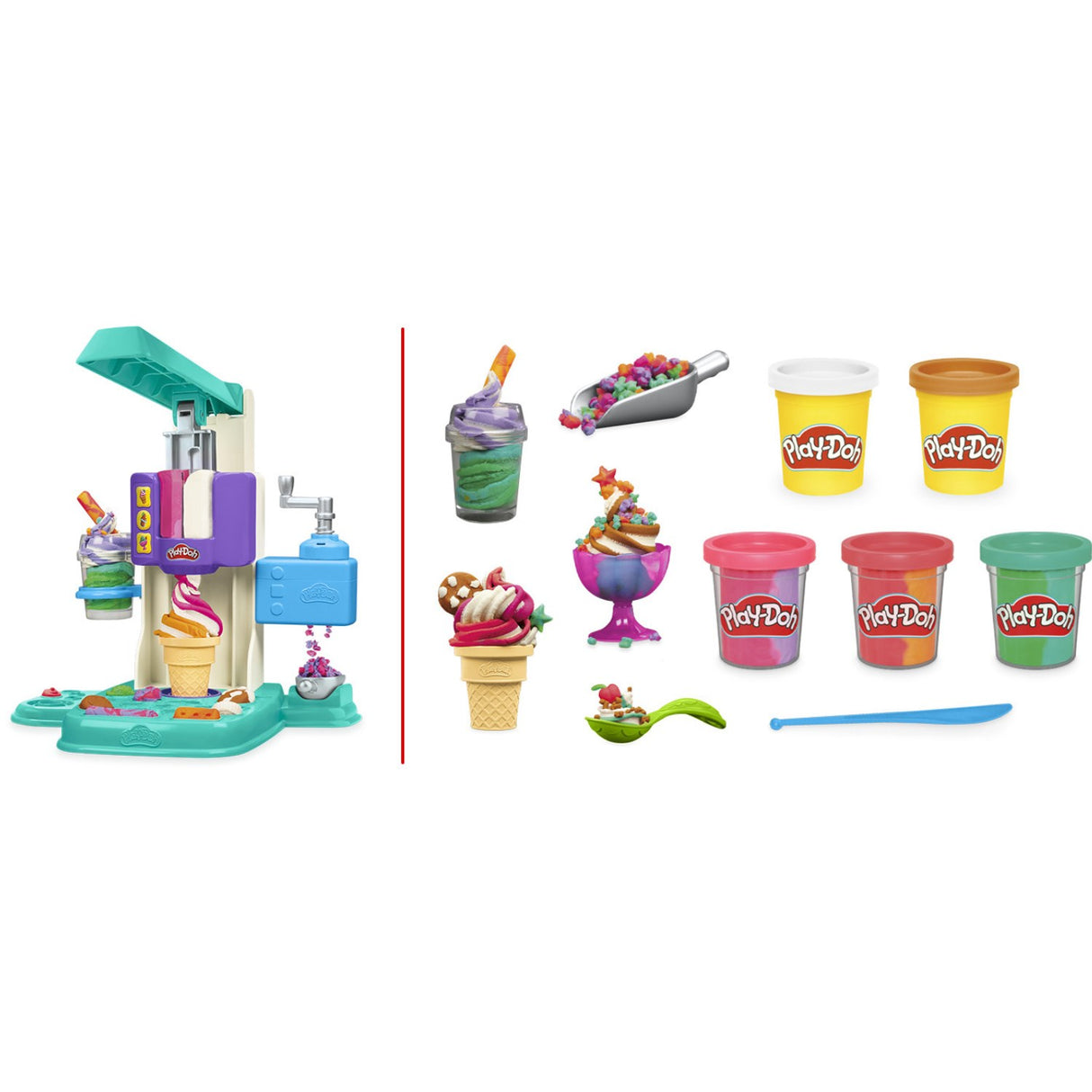 Play-Doh Rainbow Swirl Ice Cream Playset