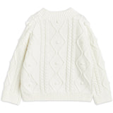 Mini Rodini Offwhite Panda Texture Knit Sweater