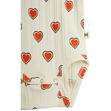 Mini Rodini Offwhite Outlined Hearts AOP Baby Set