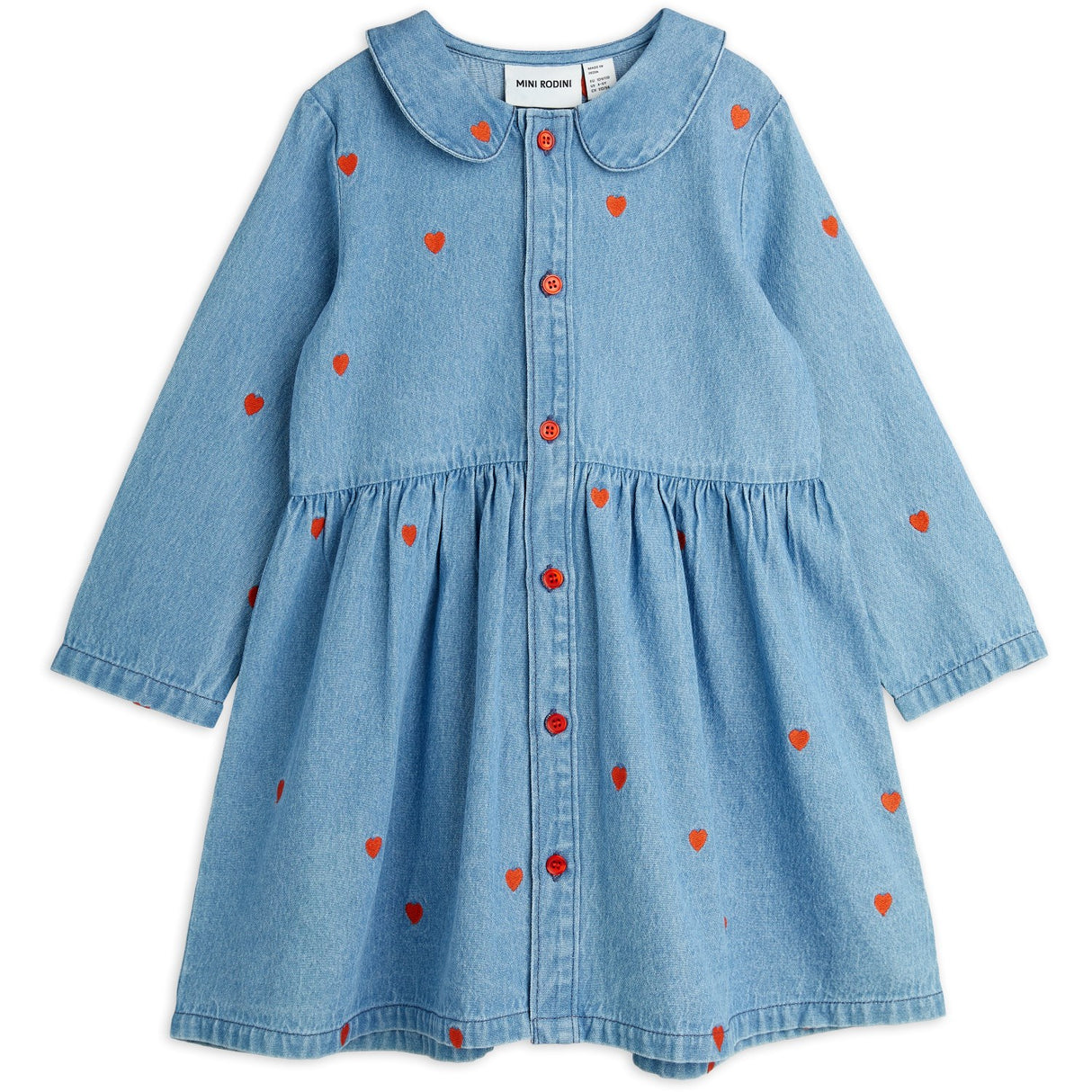 Mini Rodini Blue Mini Hearts Aoe Woven Dress