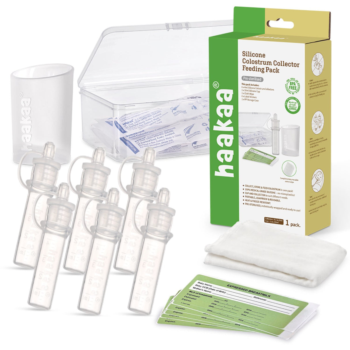 Haakaa Clear Colostrum Collector 6-Pack Incl. Silicone Cup