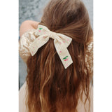 Konges Sløjd Pearled Ivory Velvet Bow Pearly Hair Clip