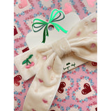 Konges Sløjd Pearled Ivory Velvet Bow Pearly Hair Clip
