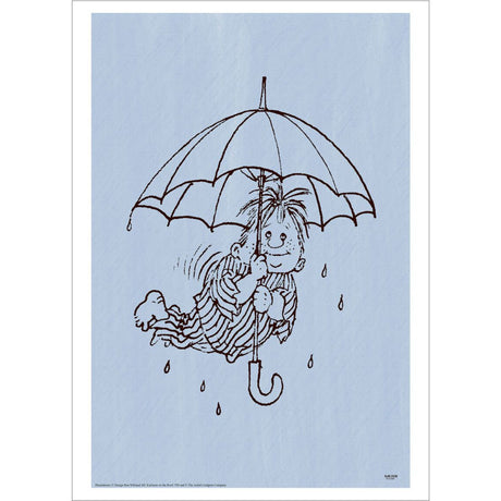 Poster & Frame Astrid Lindgren - Umbrella - Karlsson On The Roof