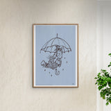 Poster & Frame Astrid Lindgren - Umbrella - Karlsson On The Roof