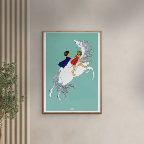 Poster & Frame Astrid Lindgren - On Horse Back - Mio My Son