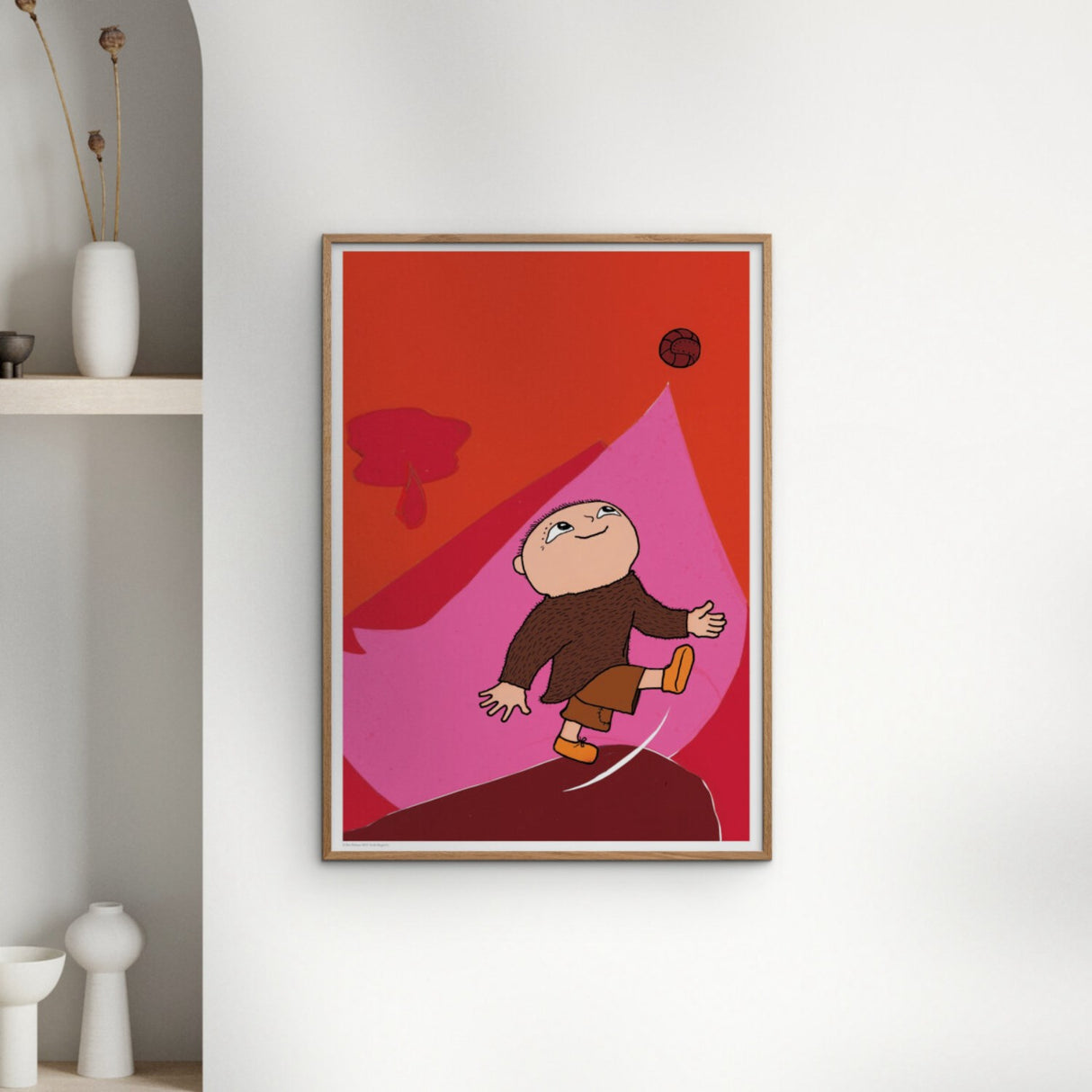 Poster & Frame Alfons Åberg - Alfons And Uhyret - Alfons Spiller Bold