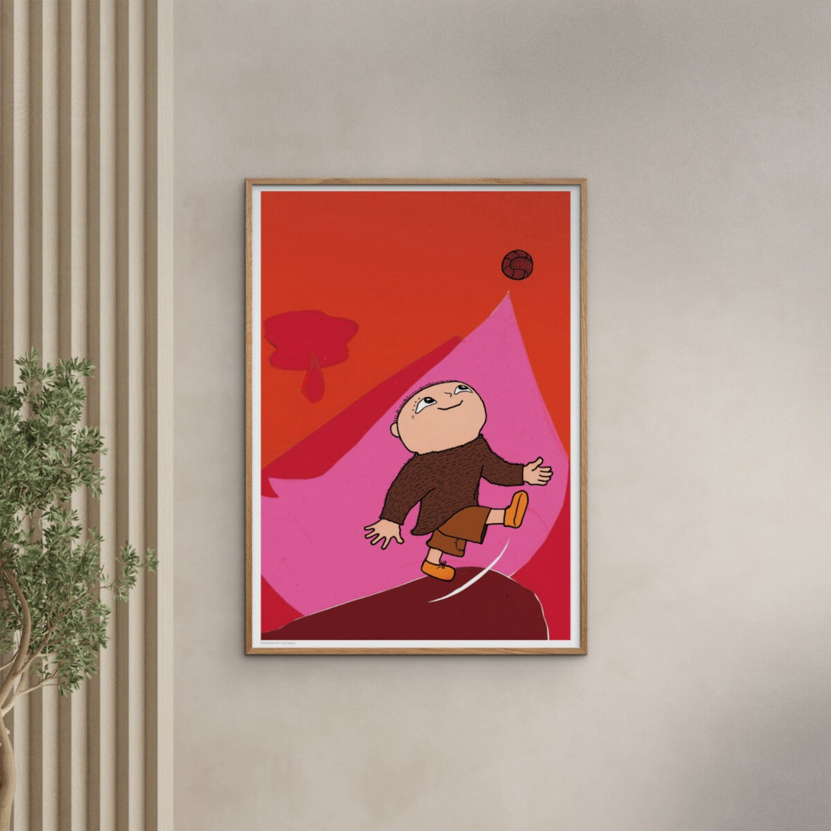 Poster & Frame Alfons Åberg - Alfons And Uhyret - Alfons Spiller Bold