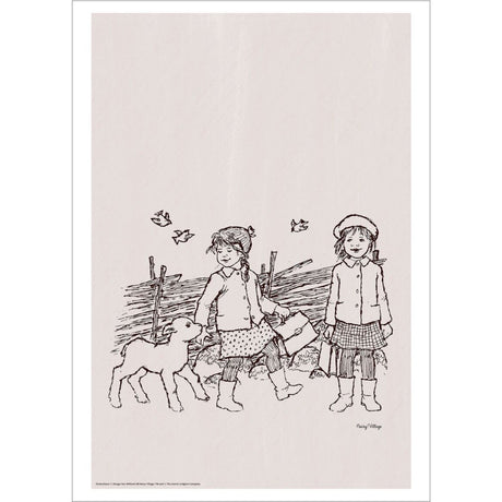 Poster & Frame Astrid Lindgren - Sheep And Butterflies - Noisy Village