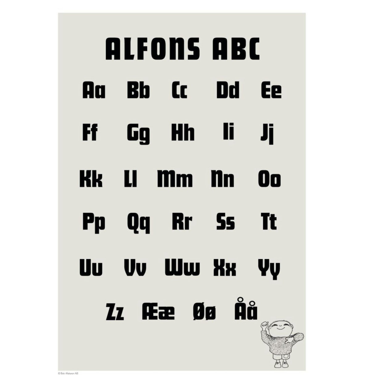 Poster & Frame Alfons Åberg - Alfons Åberg - ABC Sort