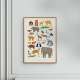 Poster & Frame Citatplakat - Asiens Dyr – Børneplakat