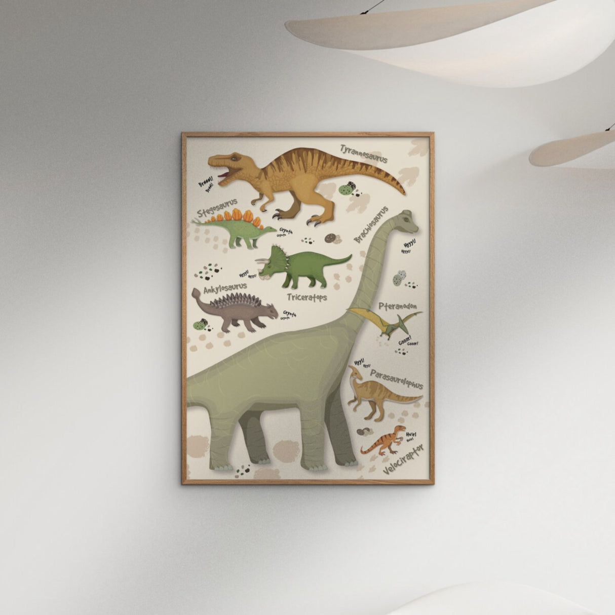 Poster & Frame Citatplakat - Dinosaurus Plakat – Børneplakat