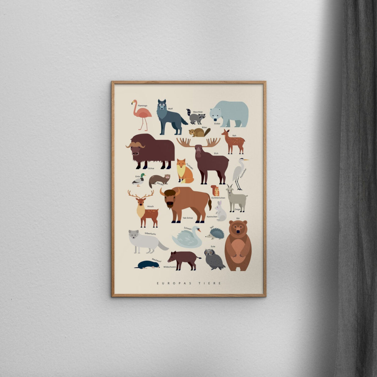 Poster & Frame Citatplakat - Europas Tiere