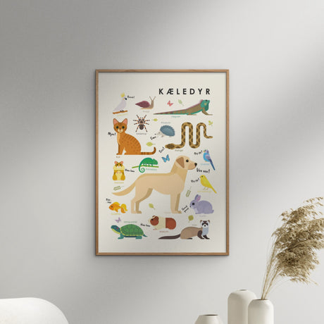 Poster & Frame Citatplakat - Kæledyr – Børneplakat