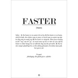 Poster & Frame Citatplakat - Faster Definition