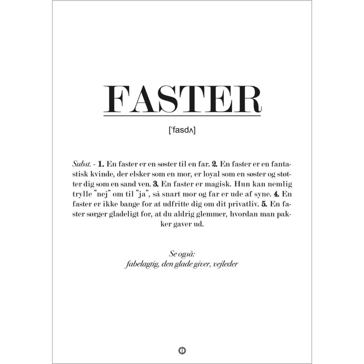 Poster & Frame Citatplakat - Faster Definition