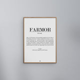 Poster & Frame Citatplakat - Farmor Definition