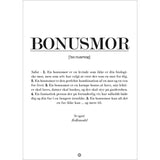 Poster & Frame Citatplakat - Bonusmor Definition