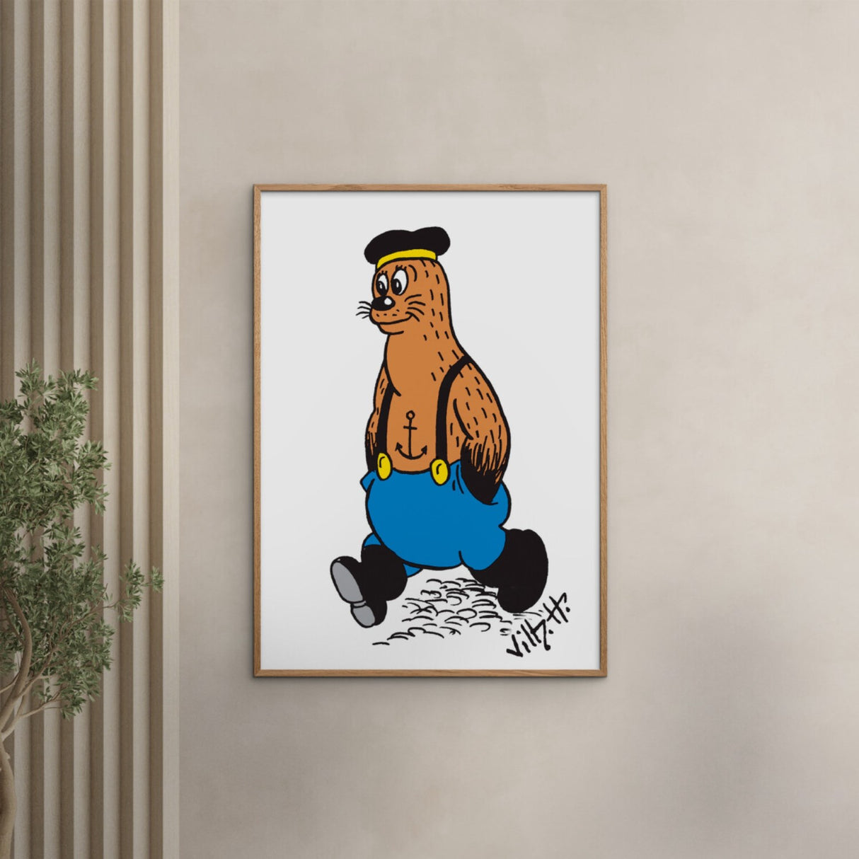 Poster & Frame Dansk Plakatkunst - Kaptain Skæg