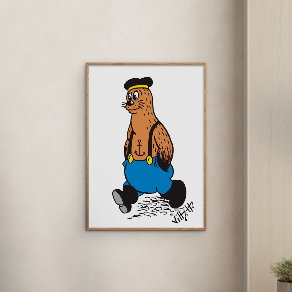 Poster & Frame Dansk Plakatkunst - Kaptain Skæg