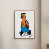 Poster & Frame Dansk Plakatkunst - Kaptain Skæg