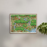 Poster & Frame Rasmus Klump - In Skoven Farve