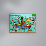 Poster & Frame Rasmus Klump - Fiskekutter