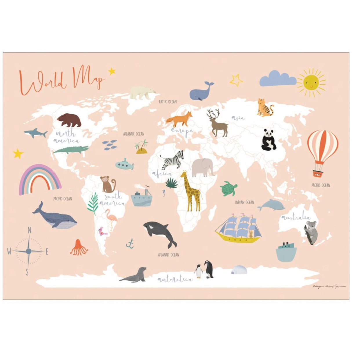 Poster & Frame Wild Apple - Explore The World Map