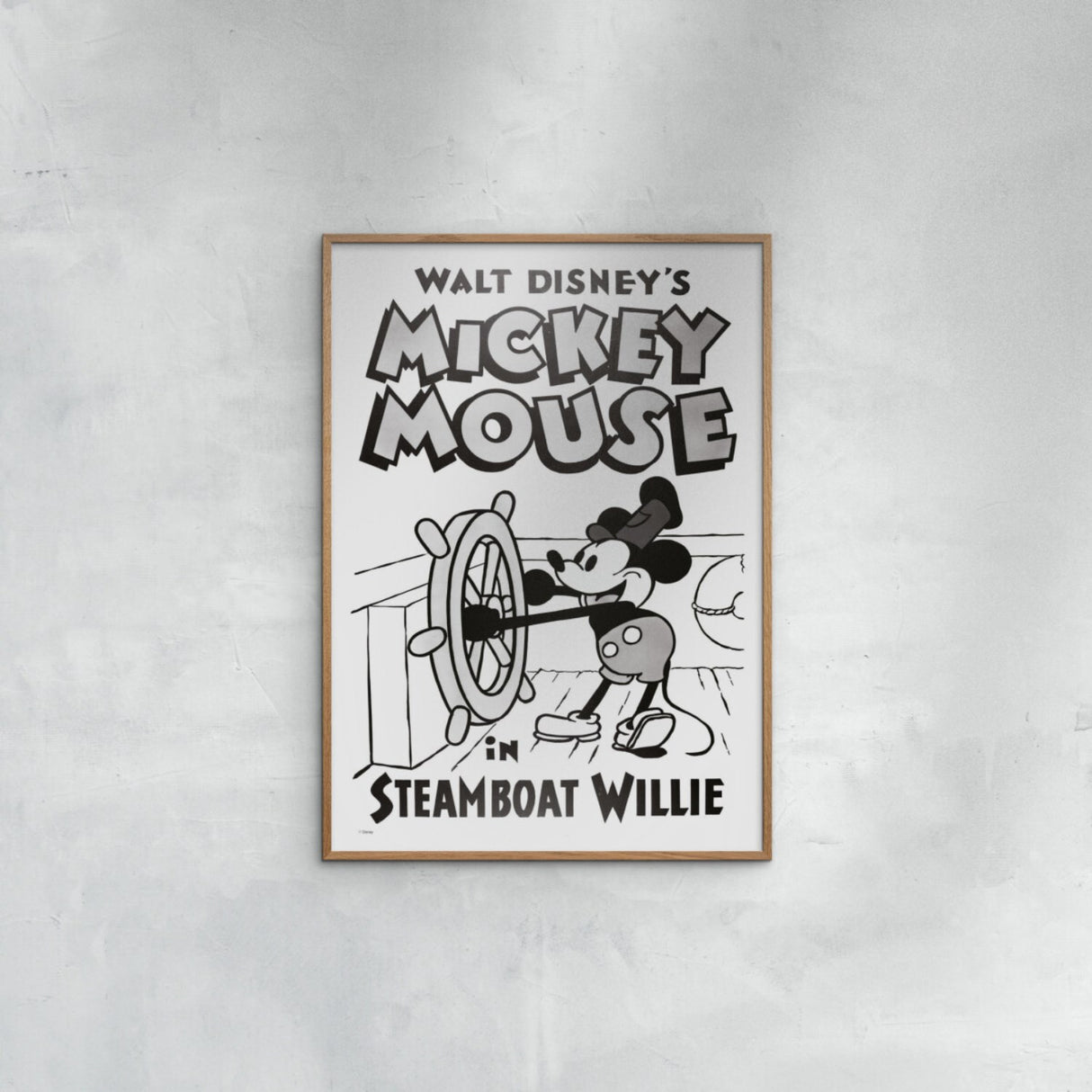 Poster & Frame Disney - Mickey In Steamboat Willie