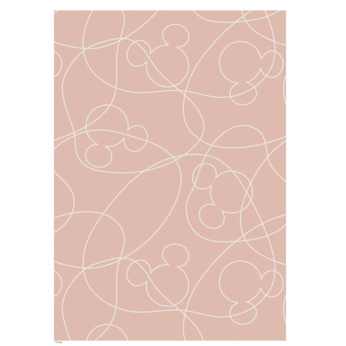 Poster & Frame Disney - Pink & White Mickey Outline