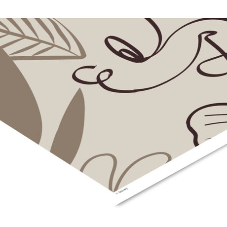 Poster & Frame Disney - Brown Leaves Mickey