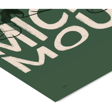 Poster & Frame Disney - Wavy Mickey Green